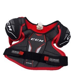 Size YT - CCM Jetspeed FT350 Ice Hockey Pads NWT JOP CAP Red Black